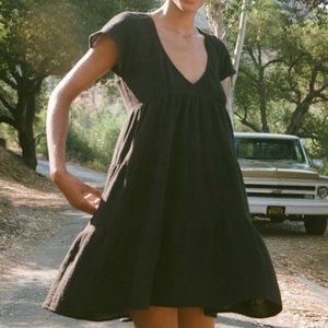 Christy Dawn Black Clover Tier Mini Dress - XSmall